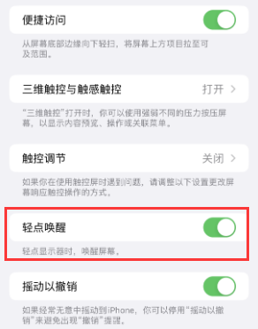 涪陵苹果授权维修站分享iPhone轻点无法唤醒怎么办 